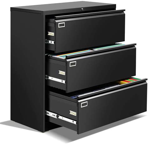 folder cabinet 3 drawer lockable steel storage 18 files|3 drawer filing cabinets cheap.